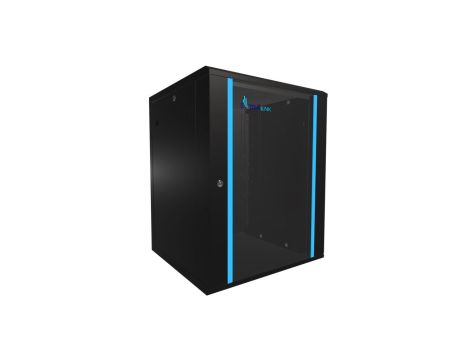 Szafa rack montowana na ścianie Extralink 15U 600x600 Czarna