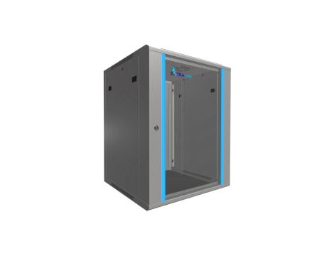 Szafa rack montowana na ścianie Extralink 15U 600x600 Szara