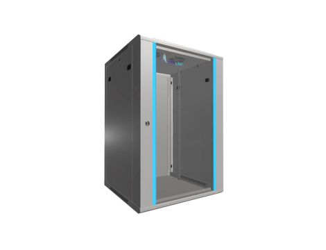 Szafa rack montowana na ścianie Extralink 18U 600x600 Szara