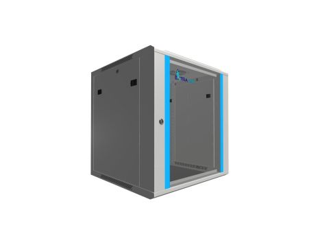 Szafa rack montowana na ścianie Extralink 12U 600x600 Szara