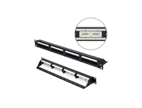 Patchpanel 24 porty Extralink CAT5E UTP V2