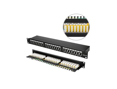Patchpanel 24 porty Extralink CAT5E STP V2