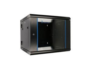 Szafa rack montowana na ścianie, dwusekcyjna Extralink 9U 600x600 AZH Czarna