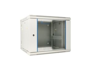 Szafa rack montowana na ścianie, dwusekcyjna Extralink 9U 600x600 AZH Szara