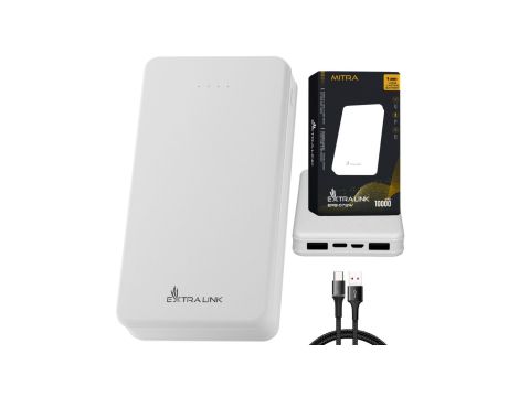 Powerbank Power bank, USB-C Extralink EPB-078W 10000mAh Biały