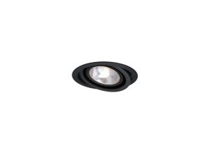 Oczko podtynkowe czarne NERO z ruchomym źródłem światła GU10/AR111 LP-4424/1RS BK movable Light Prestige