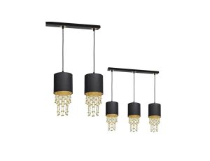 Lampa wisząca ALMERIA BLACK/GOLD 3xE27 MLP64400 Milagro