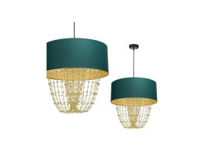 Lampa wisząca ALMERIA GREEN/GOLD 1xE27 MLP6452 Milagro