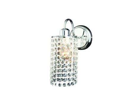 Kinkiet BRIGHT STAR glamour z kryształkami i chromowym wykończeniem LP-812/1W Light Prestige