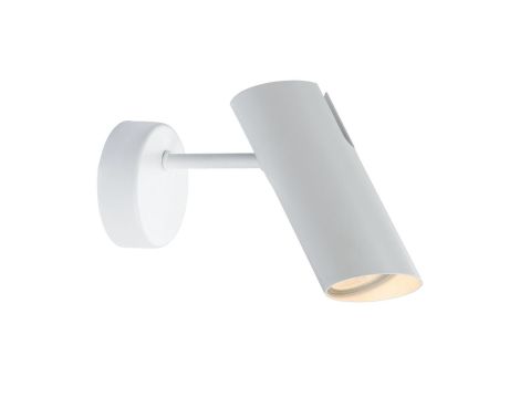 Minimalistyczny biały kinkiet do holu FUTURO klosz w kształcie tuby na GU10 LP-17001/1W WH Light Prestige