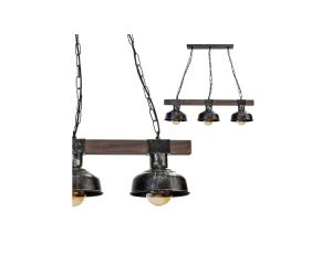 Lampa wisząca FARO BLACK / WOOD 3xE27 60W MLP6243 Milagro