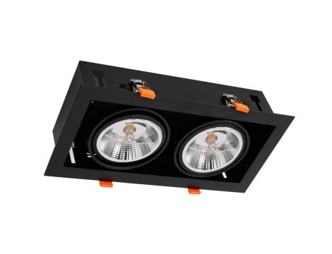 Oprawa Podtynkowa Plaza 2xGU10 AR111 Czarna ML4742 Milagro