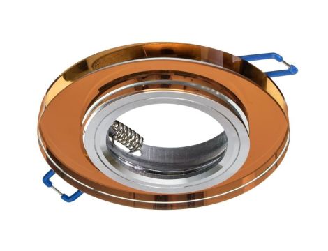 Oczko sufitowe szklane OKRĄGŁE. Kolor: BURSZTYN EKOS207 Milagro