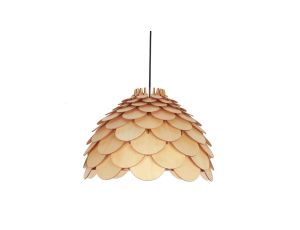 Lampa wisząca BURGO z dekoracyjnym drewnianym abażurem Ø50 cm LP-101335/1P L Light Prestige