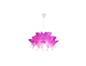 Lampa wisząca ciemny róż FARFALLA do pokoju dziecka gwint E27 LP-3439/1P dark pink Light Prestige