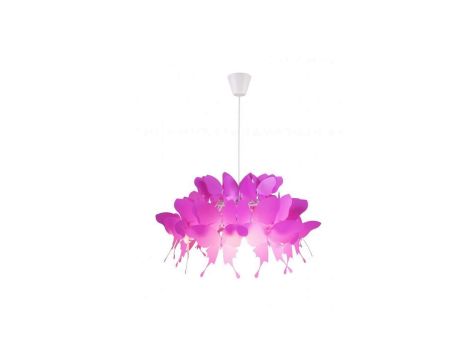 Lampa wisząca ciemny róż FARFALLA do pokoju dziecka gwint E27 LP-3439/1P dark pink Light Prestige