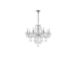 Żyrandol do salonu w stylu glamour z serii CRISTALLO 8xE14 LP-2940/8P Light Prestige