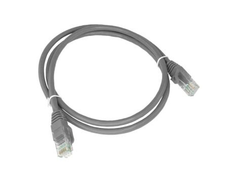 Patch-cord U/UTP kat.5e PVC 0.25m szary KKU5SZA0.25