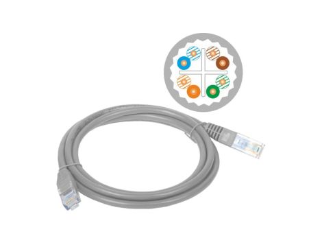 Patch-cord U/UTP kat.6A LSOH 7.0m szary KKU6ASZA7.0