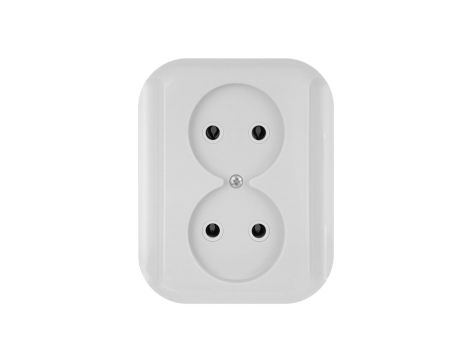 TOPAZ Gniazdo podwójne p/t 2x2p 16A, 250V białe 00060278