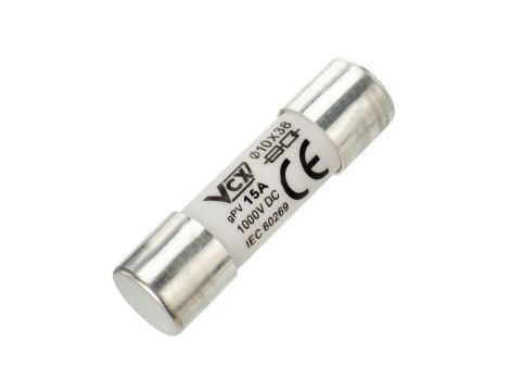 Wkładka bezpiecznikowa cylindryczna topikowa gPV 10x38 15A 1000V DC / CF-10-15A
