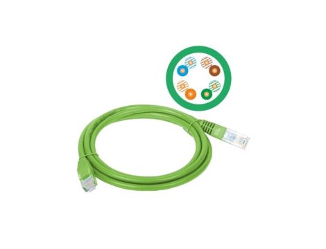 Patchcord UTP A-LAN KKU5ZIE0.5 (RJ45 - RJ45 0,50m UTP kat. 5e kolor zielony)