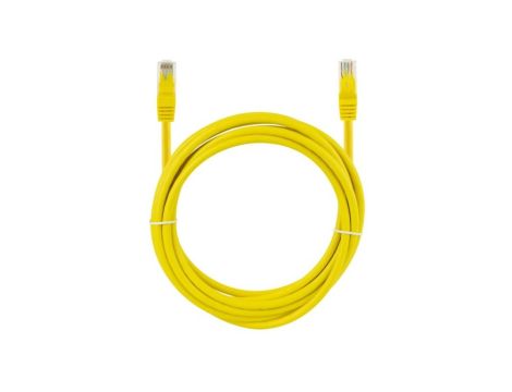 Patchcord UTP kat.6 kabel sieciowy LAN 2x RJ45 linka żółty 2m NEKU