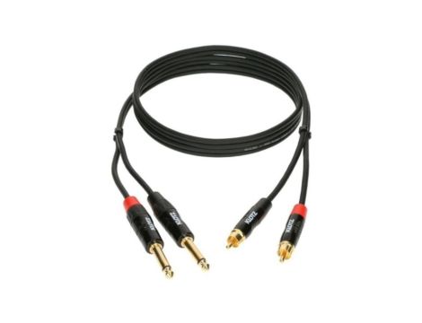 KLOTZ Kabel Audio 2x Jack 6,3mm Mono (wtyk) / 2x RCA Cinch (wtyk) 3m