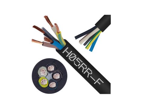 Przewód w gumie H05RR-F / OW 5x2,5 300/500V Elektrokabel /500m/