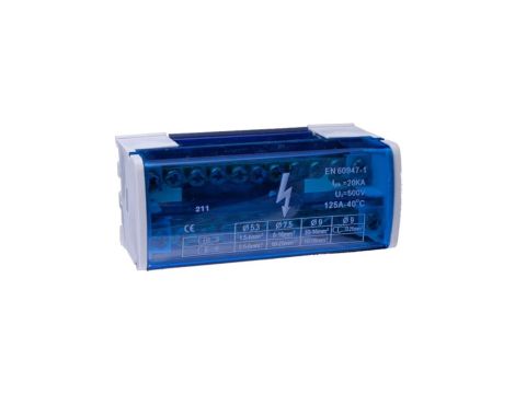 Blok rozdzielczy modułowy 2x11 zacisków 125A 500V VCX