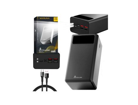 Powerbank Power bank, USB-C Extralink EPB-114 50000 mAh Czarny