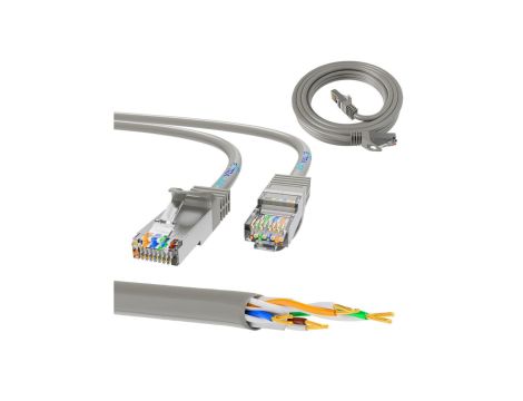 Patchcord LAN Miedź Kabel sieciowy skrętka Extralink Kat.5e UTP 10m