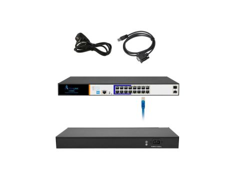 Switch PoE 16x Gigabit PoE/PoE+, 2x SFP, 1x Port Konsolowy, 150W, Zarządzalny Extralink ARES