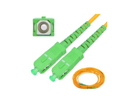 Patchcord Jednomodowy, Simplex, G.657A, 3mm, 15m Extralink SC/APC-SC/APC