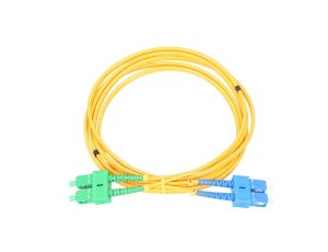 Patchcord PVC, Jednomodowy, Duplex, G652D, 3mm, 0,5m Extralink SC/UPC-SC/APC