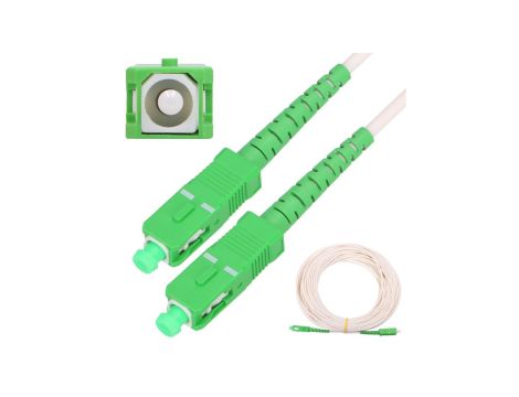 Patchcord LSOH, Jednomodowy, Simplex, G.657A2, 3mm, 20m, biały Extralink SC/APC-SC/APC