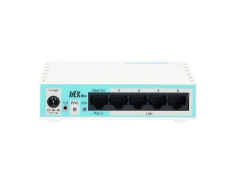 Router RB750r2, 5x RJ45 100Mb/s MikroTik hEX lite