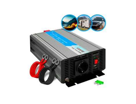 Przetwornica napięcia 12V - 230W, 1000W, czysty sinus Extralink OPIP-1000W