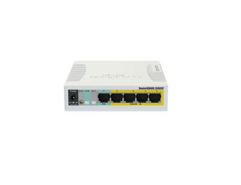 Switch CSS106-1G-4P-1S, 5x RJ45 1000Mb/s, 1x SFP, 4x Passive PoE MikroTik RB260GSP