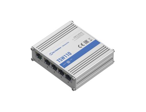 Switch 5x RJ45 1000Mb/s, L2 Teltonika TSW110