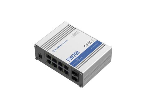 Switch PoE+ 8x RJ45 1000Mb/s PoE+, 2x SFP, 240W Teltonika TSW200