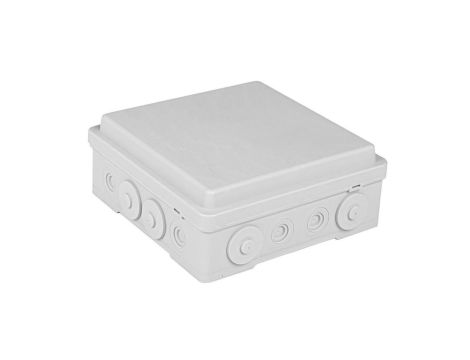 Puszka naścienna przyłączeniowa 130x52x130 mm, z 4 dławnicami, IP54, odporna na UV, NPP130 szara 35390002