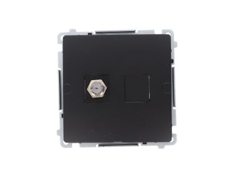 Simon Basic Gniazdo antenowe typu F pojedyncze (moduł) czarny BMAF1.01/49