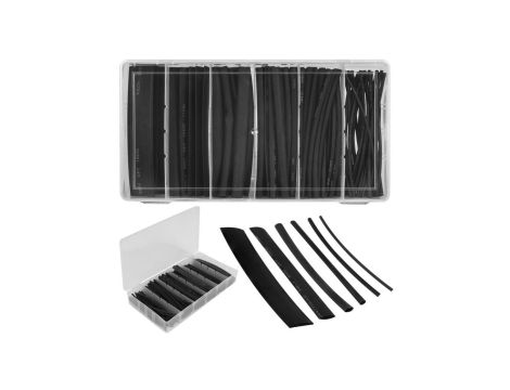 Zestaw rurek termokurczliwych CZARNE 10cm NEKU