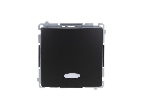 Simon Basic Łącznik jednobiegunowy z podświetleniem LED (moduł) 10AX, 250V, szybkozłącza, czarny BMW1L.01/49