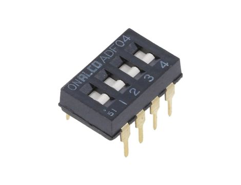 Przełącznik DIP-SWITCH Ilość sekcji: 4 OFF-ON -0,025A 24VDC 1825002-5