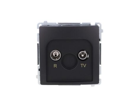 Simon Basic Gniazdo antenowe R-TV końcowe, separowane (moduł), 1x wejście: 5–862 MHz czarny BMZAR1/1.01/49