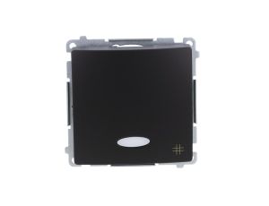 Simon Basic Łącznik krzyżowy z podświetleniem LED (moduł) 10AX, 250V, szybkozłącza, czarny BMW7L.01/49