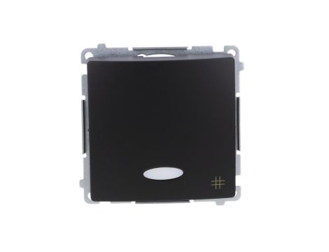 Simon Basic Łącznik krzyżowy z podświetleniem LED (moduł) 10AX, 250V, szybkozłącza, czarny BMW7L.01/49