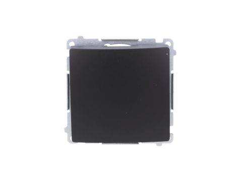 Simon Basic Przycisk pojedynczy zwierny bez piktogramu (moduł) 10AX, 250V, szybkozłącza, czarny BMP1.01/49